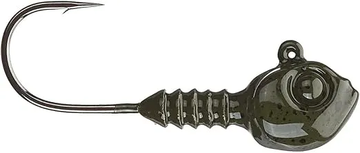 Matt Stefan Guppy Head Jig, Size 1/8 oz, Green Pumpkin