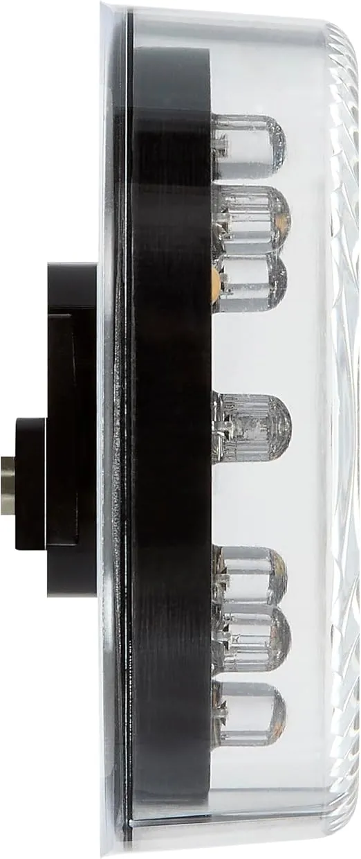 Maxxima M11300RCL Red 2-1/2" Round LED Clear Lens Clearance Marker Light