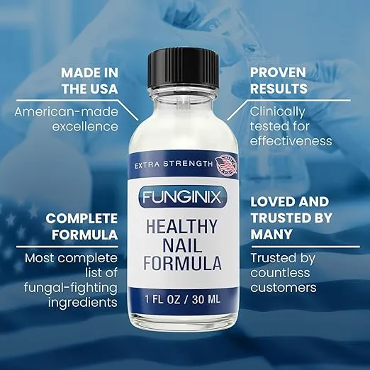 FUNGINIX Toenail Fungus Treatment - Extra Strength - Nail Fungus Treatment & Athlete's Foot Solution - Antifungal Liquid Solution - Made In the USA - 2 Bottles - (Packaging May Vary)