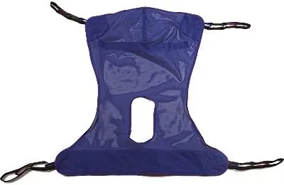 Full Body Mesh Patient Lift Sling With Commode Opening, Large