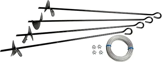 Arrow Shed AK4 Earth Anchor Kit, Black