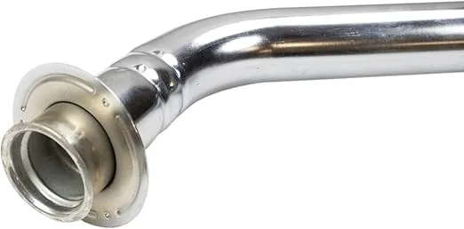 TRQ Rear Tank Mounted Fuel Tank Filler Neck Silver Compatible with 1987-1996 Ford F-150 1987-1997 F-250 F-350