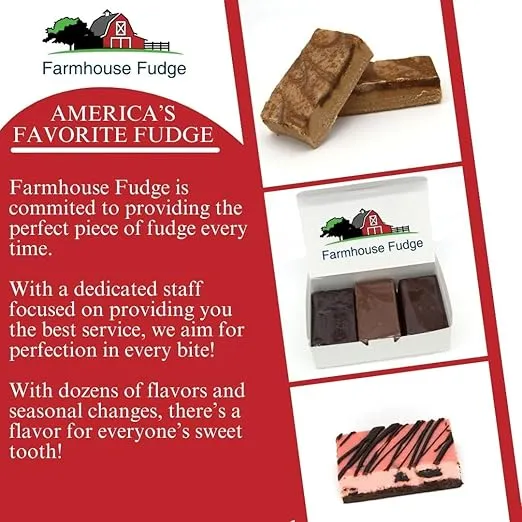 Farmhouse Fudge - 6 Piece Fudge Party Pack - Create Your Own Sampler - Gourmet Homemade Fudge Gift - Perfect for Holidays, Birthdays, & Special Occasions - Artisan Candy Treats - Fresh & Delicious (24 Ounce)