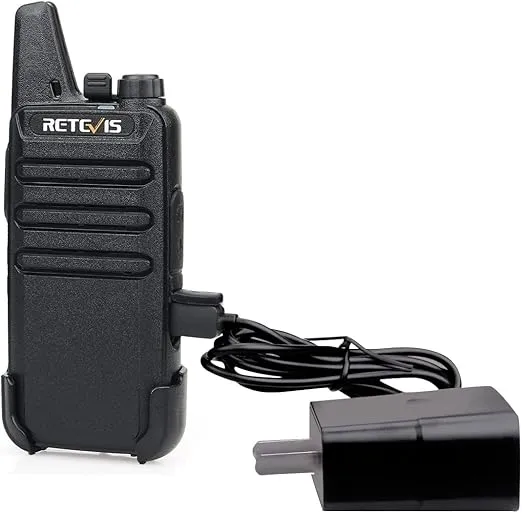 Retevis RT22 2 Way Radios Walkie Talkies,Rechargeable Long Range Two Way Radio, USB C VOX Small Emergency 2 Pin Earpiece Headset,for School Retail Church Restaurant (Packed in Pairs with 5 Boxes)