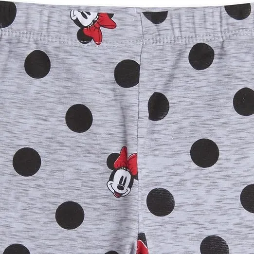 Disney Frozen Minnie Mouse Little Mermaid Elsa Princess Anna Peplum T-Shirt Shorts & Scrunchie 3 Pc Set Infant to Big Kid