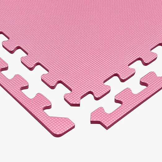 We Sell Mats 3/8 Inch Thick Multipurpose Exercise Floor Mat with EVA Foam, Interlocking Tiles, Anti-Fatigue for Home, or Gym