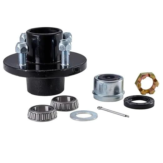 4-Bolt Trailer hub kit, 1 1/16" Bearing Size