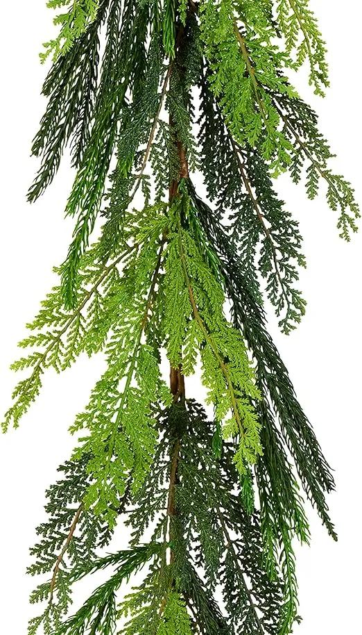 National Tree Company Artificial Christmas Garland, Green, Chirtsmas Cottage, Mixed Tips, 5 Feet