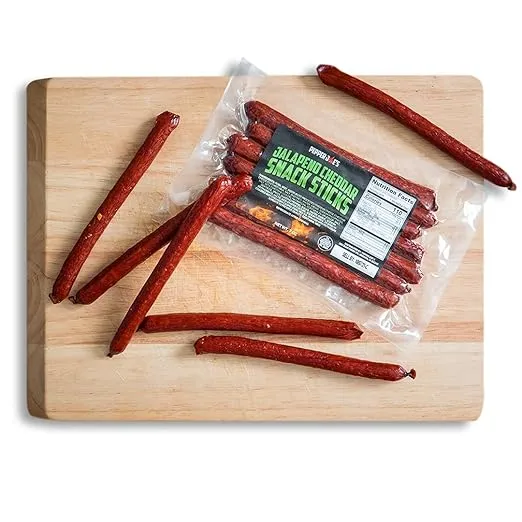 Pepper Joe’s Jalapeno Cheddar Snack Sticks – Slow Smoked Spicy Meat Sticks with Jalapenos, Cheddar Cheese, and Premium Midwestern Meat – 7 Ounces