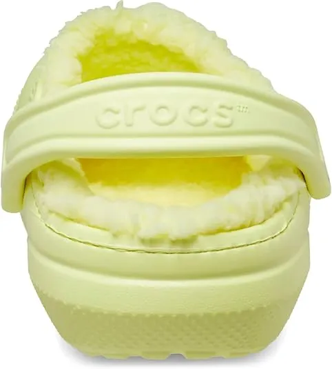 Crocs Unisex Men's and Women's Classic Lined Clog | Fuzzy Slippers, Sulphur, 5 Men/7 Women