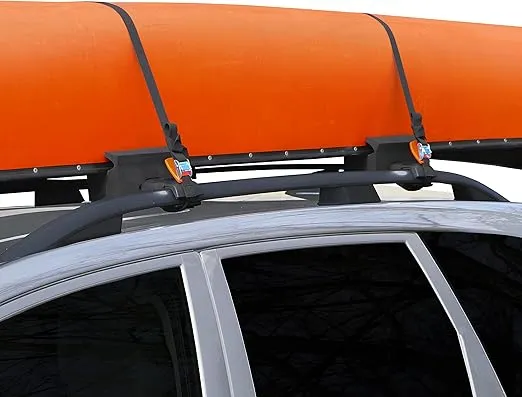 Rightline Gear Canoe Carrier with Large Foam Blocks, Attaches with or Without Roof Rack