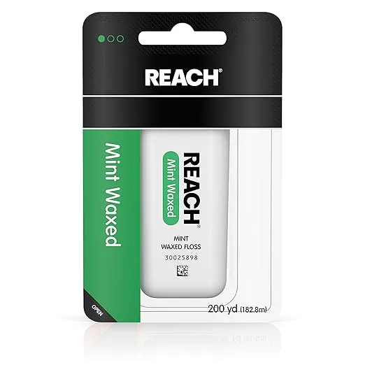 Reach Mint Waxed Floss, 200 Yards, Pack of 5