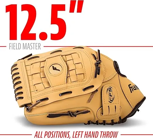 Franklin Sports Baseball + Softball Gloves - Field Master Adult + Youth Baseball + Softball Gloves - Right Hand + Left Hand Gloves - Infield + Outfield Mitts - Multiple Sizes + Colors
