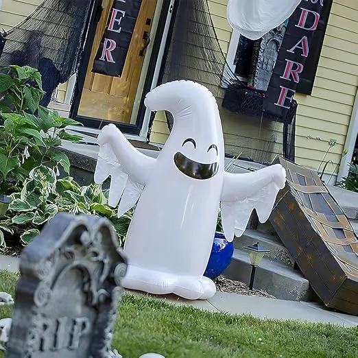 Giant Inflatable Ghost (4 feet tall) Halloween Toys and Decorations