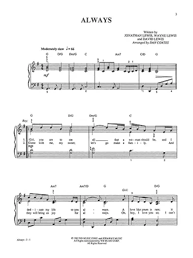 Popular Love Songs & Wedding Music (Easy Piano)