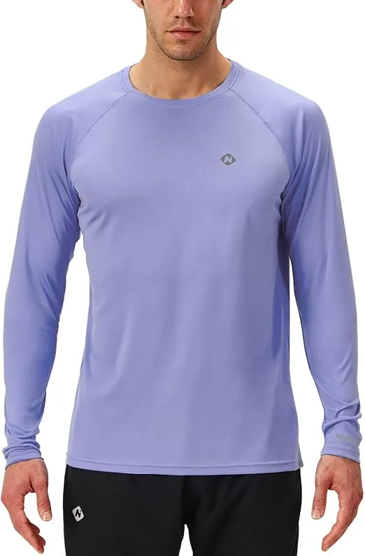 NAVISKIN Men's Rash Guard Shirts Swim Shirts UPF 50+ UV Sun Protection Long Sleeve Shirts Lightweight Quick Dry
