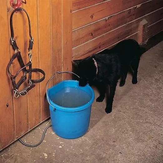 API® Heated Bucket | Heated Water Bucket for Cattle and Livestock | Heated Flat Back Bucket | 20 Quart