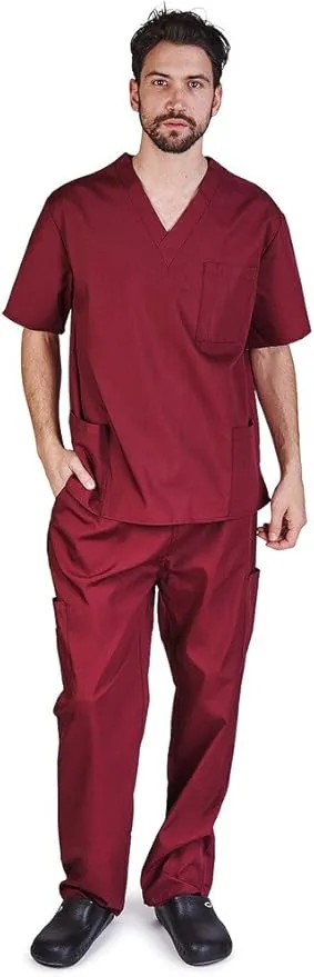 Natural Uniforms Comfortable Fit Men's Workwear Uniform 8 Pocket Top and Pant Set