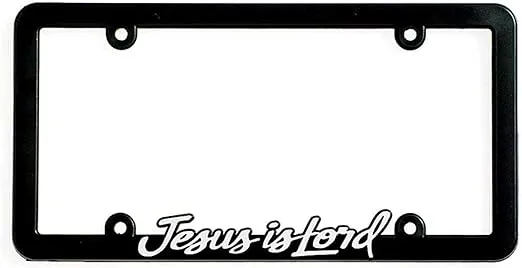Dicksons Jesus is Lord Black 12 x 6 Inch Plastic License Plate Frame