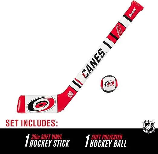 Franklin Sports NHL Team Mini Soft Hockey Stick Set - NHL Team Soft Foam Mini Hockey Stick and Ball - Great Toy for Kids