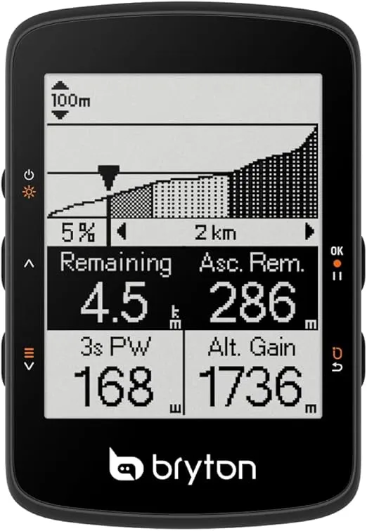 Bryton Rider 460 2.6 Inch LCD GPS Bike Computer Innovative Navigation Assistance, Compatible with E-Bike and Bike Radar, 32hrs Long Battery Life, Bluetooth ANT Waterproof