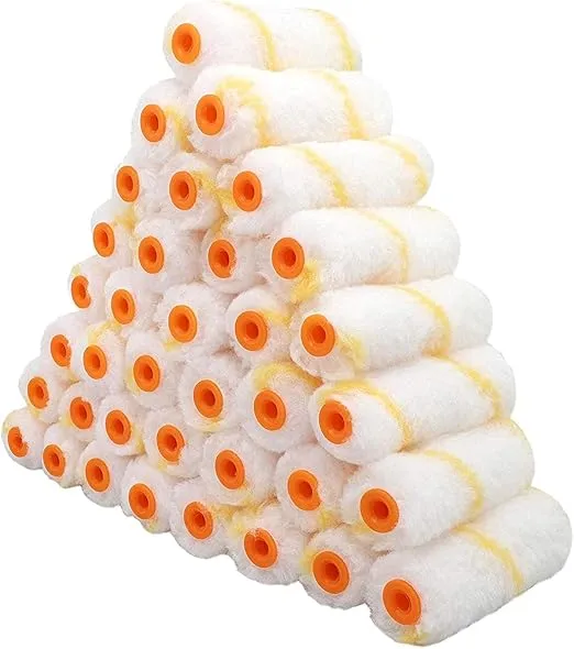 Juvale 36 Pack Mini Paint Roller Covers, Supplies, Roller Brush (4 in)