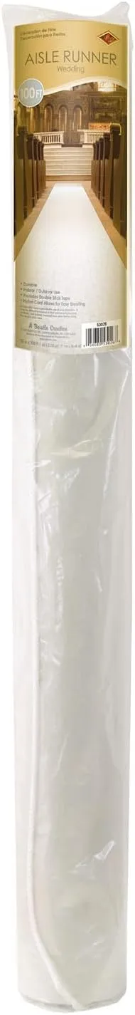 Beistle Novelty Polyester Fabric Floral Aisle Runner Wedding Ceremony Decoration 3' x 100'