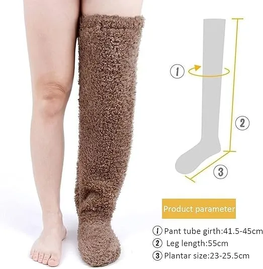 SnugglePaws Sock Slippers, Sock Slippers for Women, Warm Over Knee Fuzzy Socks