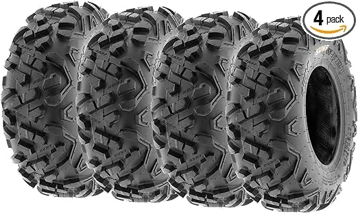 Set of 4 SunF Power.II ATV & Go-Kart Mini Bike Tires 145/70-6 (14x6-6) Front & 145/70-6 (14x6-6) Rear, 6 PR, A051…