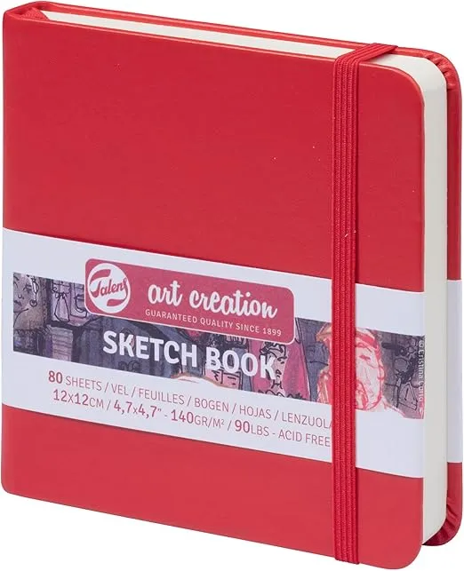 Talens Art Creation Sketchbook Red 12X12 cm, 140 Grams