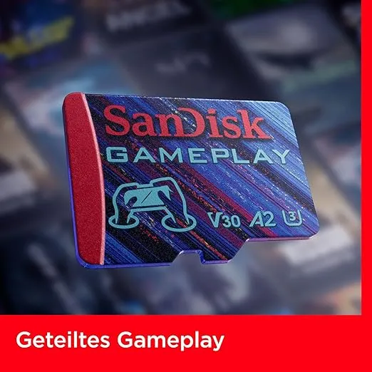 SanDisk 256GB Gameplay microSD Memory Card for Mobile Gaming - Up to 190MB/s, for Handheld Console Gaming - SDSQXAV-256G-GN6XN