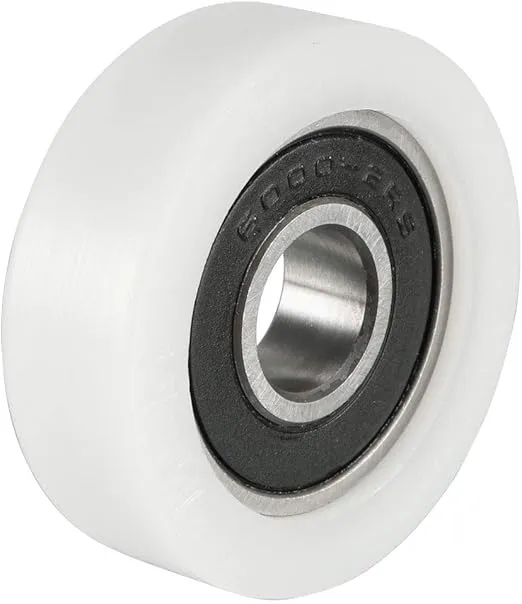uxcell 2pcs 10x35x11mm Roller Idler Bearing Pulley Sliding Conveyor Wheel White