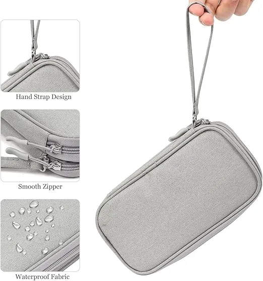 Electronic Organizer Bag, Waterproof Portable Electronic Organizer Travel Accessories Cable Bag Universal Cord Storage Case for Cable/Cord Storage, Charging Cable, Cell Phone, Power Bank