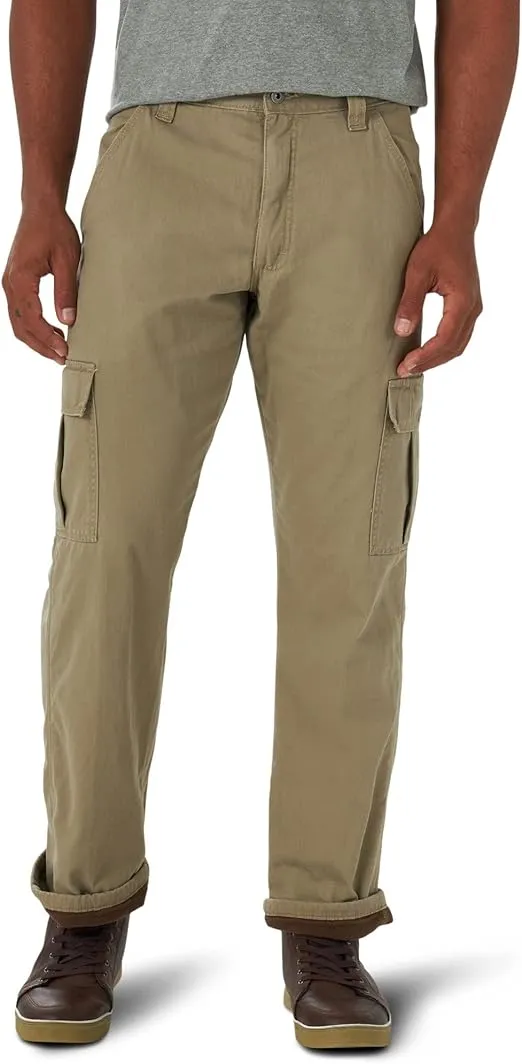 Wrangler Co Men's Relaxed Fit Fleece Lined Cargo Pants