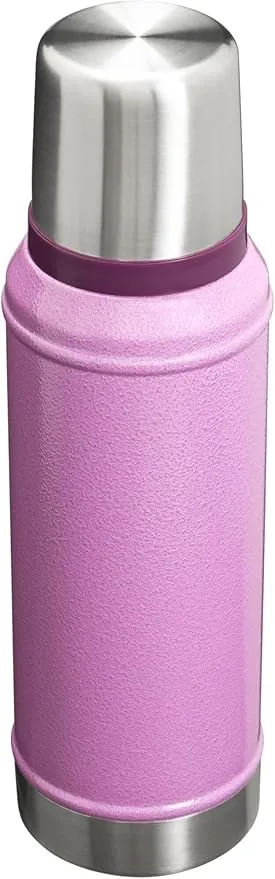Stanley Classic Vacuum Insulated Wide Mouth Bottle - Hammertone Lilac - BPA-Free 18/8 Stainless Steel Thermos for Cold & Hot Beverages - 1.0 QT