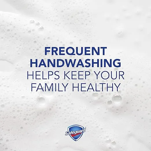 Safeguard Liquid Hand Soap, Washes Away Bacteria, Micellar Deep Cleansing, Fresh Clean Scent, 25 Oz (Pack of 4)