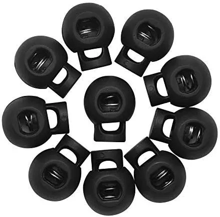 Hysagtek Plastic Cord Locks for Drawstrings Shoelaces, 100 Pcs Adjustable Round Cord Stops for Paracord, Backpacks