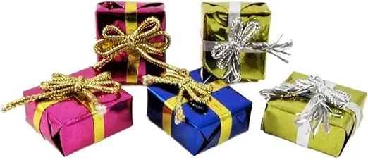 Melody Jane Dolls Houses Gift Wrapped Christmas Birthday Present Boxes Miniature Accessory