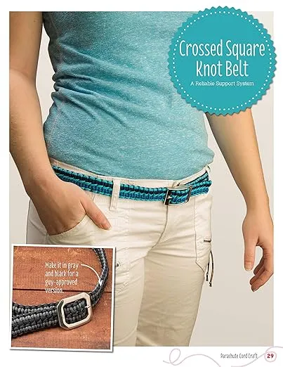 Parachute Cord Craft: Quick & Simple Instructions for 22 Cool Projects (Design Originals) Step-by-Step Directions & Knots for Bracelets, Necklaces, Belts, Lanyards, Dog Collars, Key Fobs, & More