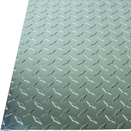 M-D Building Products 57306 12 in. x 24 in. x .025 in. Silver Aluminum Sheet Diamond Tread