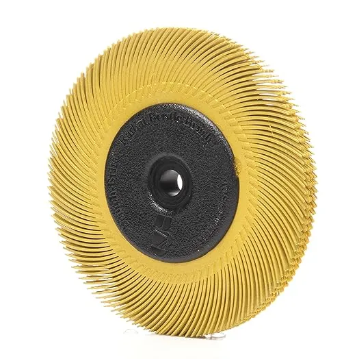 3M Scotch-Brite Radial Bristle Brush, Aluminum Oxide, 6000 RPM, 6 Diameter x 7/16 Width, 80 (Pack of 1)