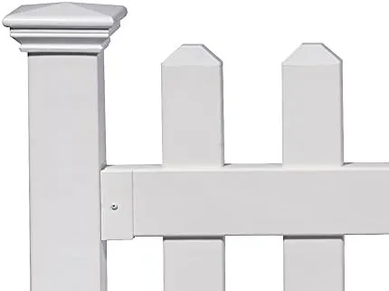 3ft H x 6ft W (1 Panel + 1 Post) No Dig Zippity Newport Fence Kit, White Vinyl Picket Fence, Easy Install Outdoor Fence for Backyard or Patio, DIY Decorative Fencing, ZP19002