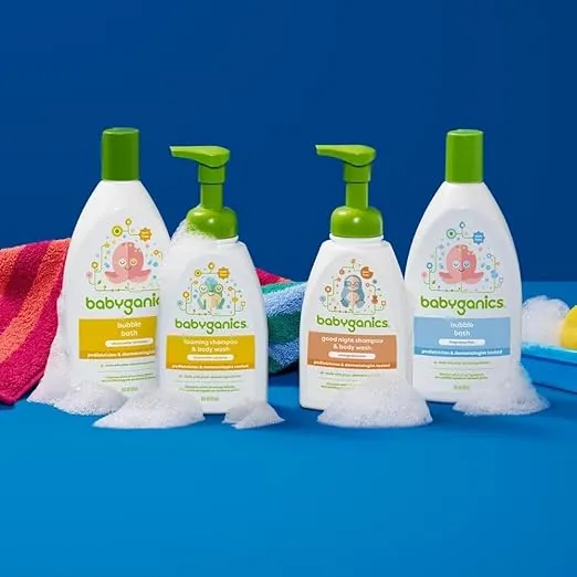 Babyganics Baby Shampoo + Body Wash Pump Bottle, Fragrance Free, 16oz