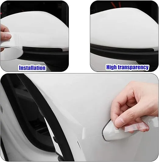 Car Door Edge Guards Car Door Side Protector Strip Car Door Anti-Collision Transparent Tape for Most Car, Invisible Transparent Bumper, Scratch-Resistant Body,Protect The Car Body(33Ft x 0.8In)