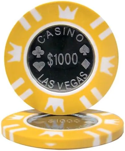 Brybelly Coin Inlay Poker Chip 15-gram Heavyweight Clay Composite – Pack of 50