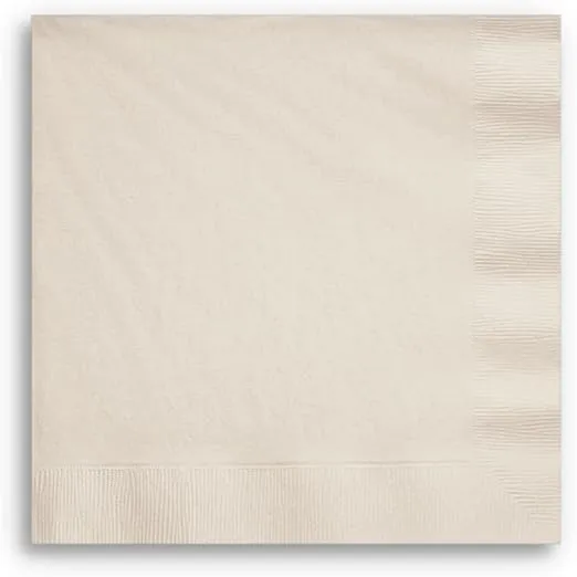 Creative Converting Touch of Color 2-Ply 50 Count Paper Dinner Napkins, Ivory