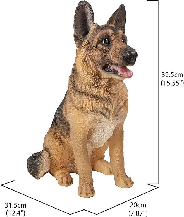 Hi-Line Gift 87766-S Small German Shepherd Sitting Statue