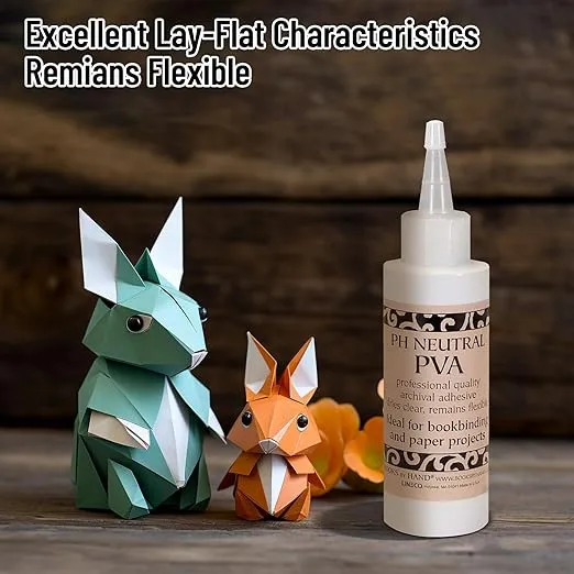 Books By Hand, PH Neutral PVA Adhesive, Professional Adhesive, Dries Clear, Remains Flexible - 4 Ounce