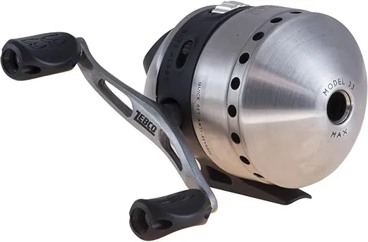 Zebco 33 Spincast Fishing Reel, Changeable Right or Left-Hand Retrieve, Built-in Bite Alert, All-Metal Gears, Pre-Spooled with Zebco Cajun Line