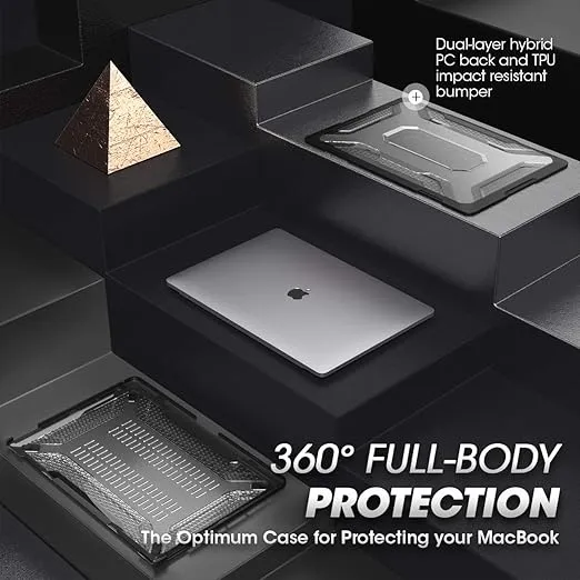 SUPCASE [Unicorn Beetle Series] Case Designed for MacBook Pro 16 inch A2141 (2019 Release), Slim Rubberized TPU Bumper Cover with Touch Bar and Touch ID (Black)